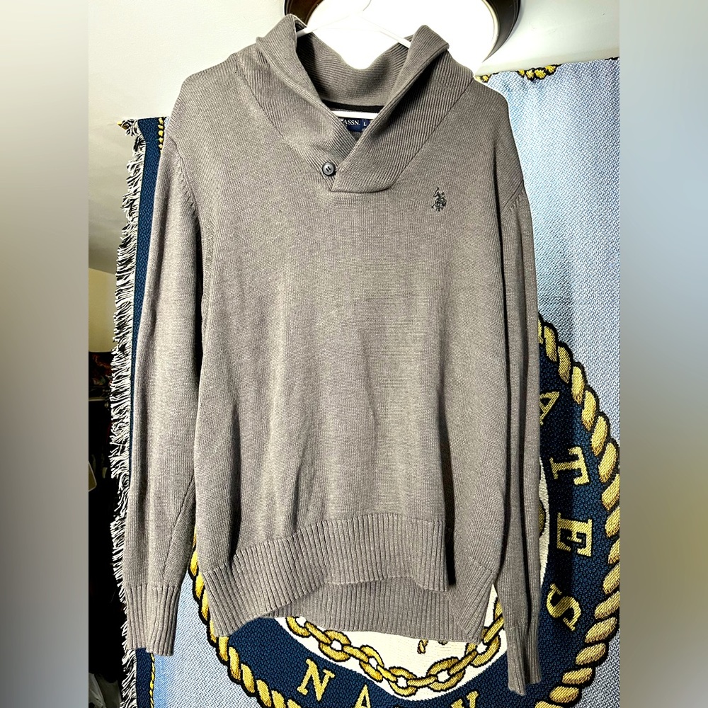 U.s. polo assn cardigan men’s large Grey